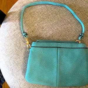 Real leather wristlet or small carry wallet